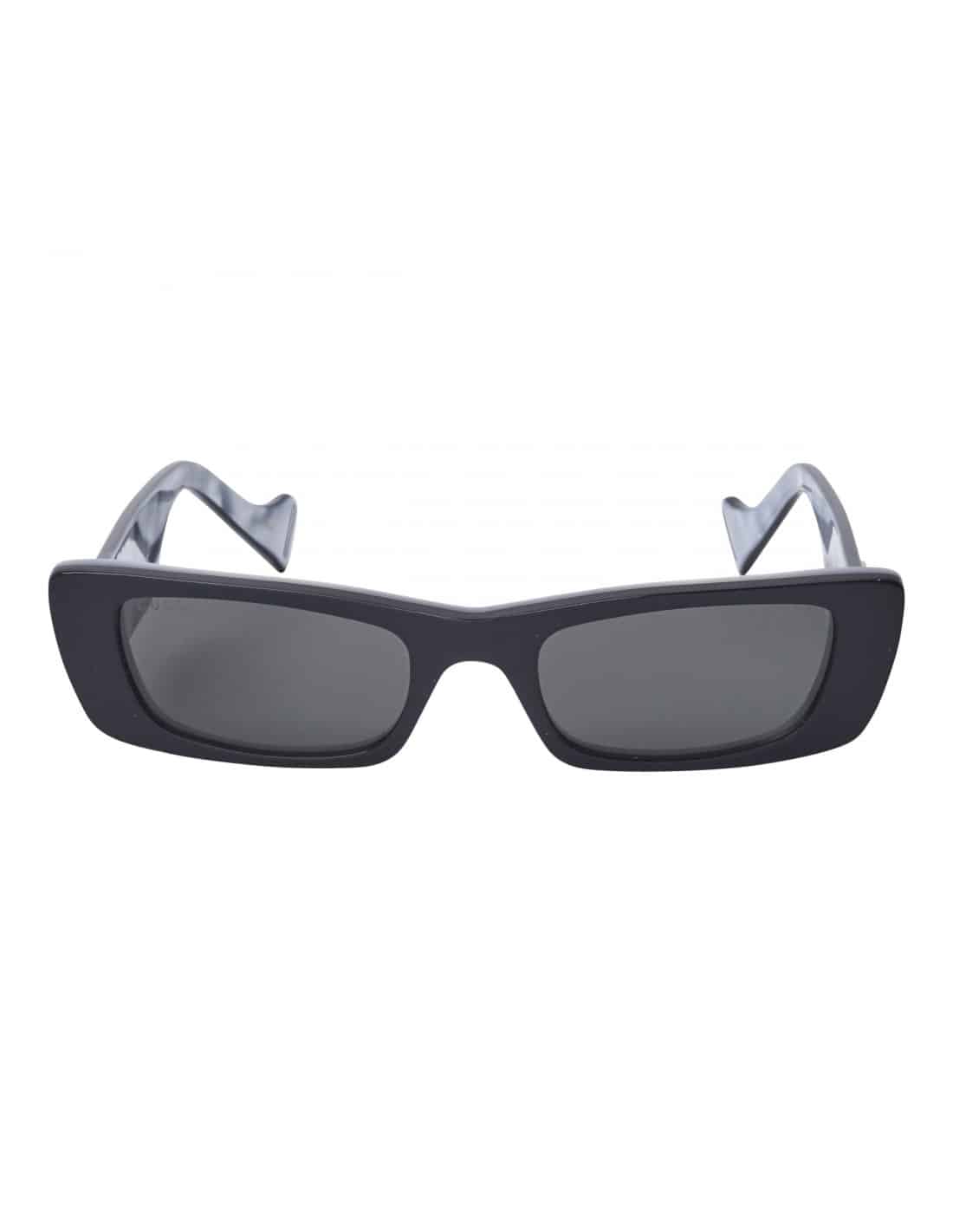 Lentes de sol GG0516S 001 Rectangle Shape Negro Gris Clasico