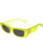 Lentes de sol GG0516S 004 Rectangle Shape Negro Verde Fluorescente