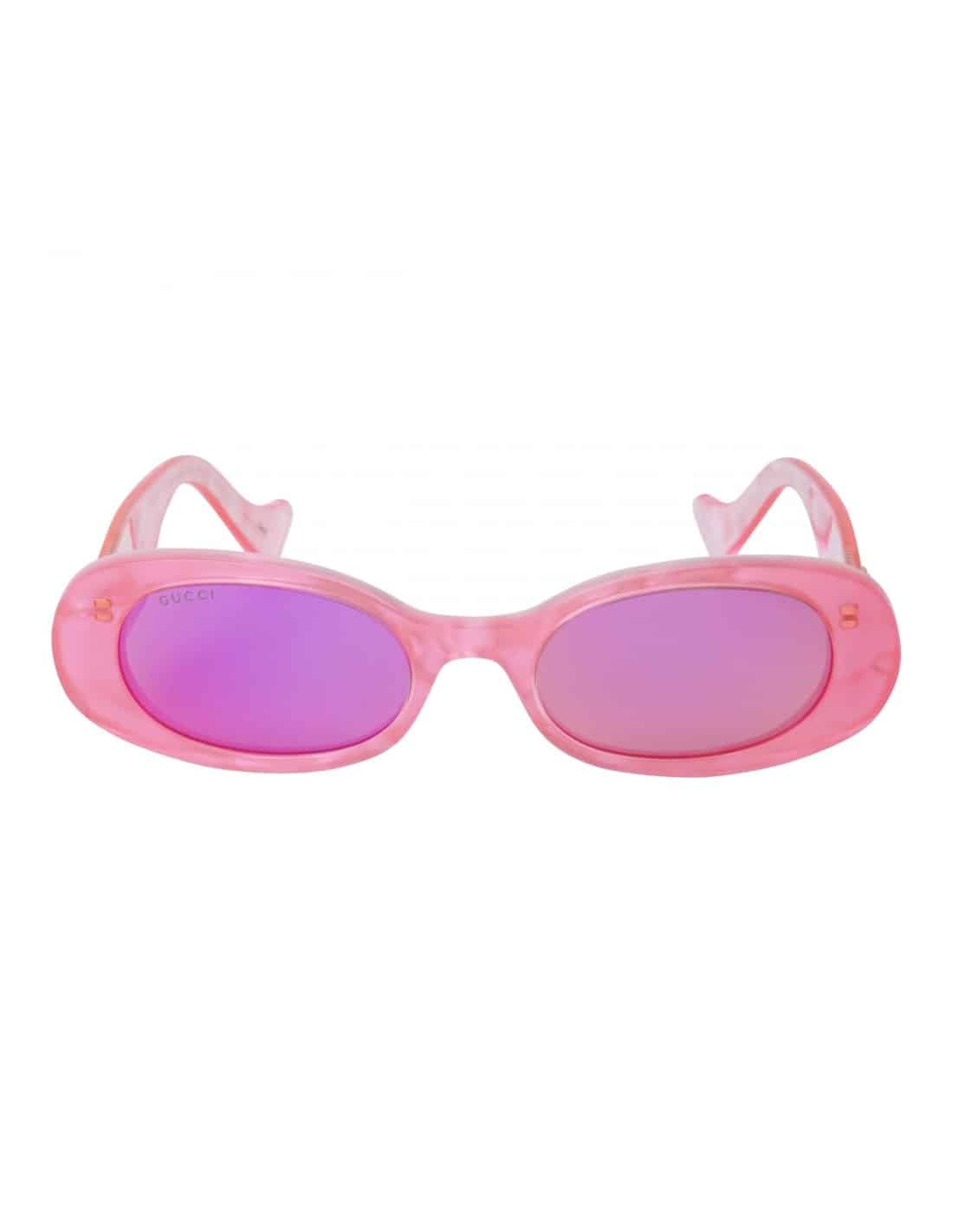 Lentes de sol GG0517S 003 Oval Shape Rosa Fucsia Espejo