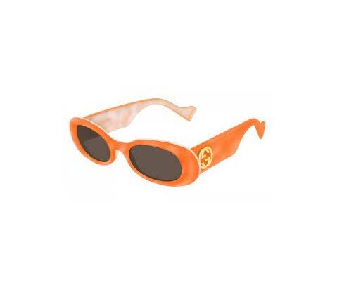 Lentes de sol GG0517S 005 Oval Shape Naranja Negro Transparente