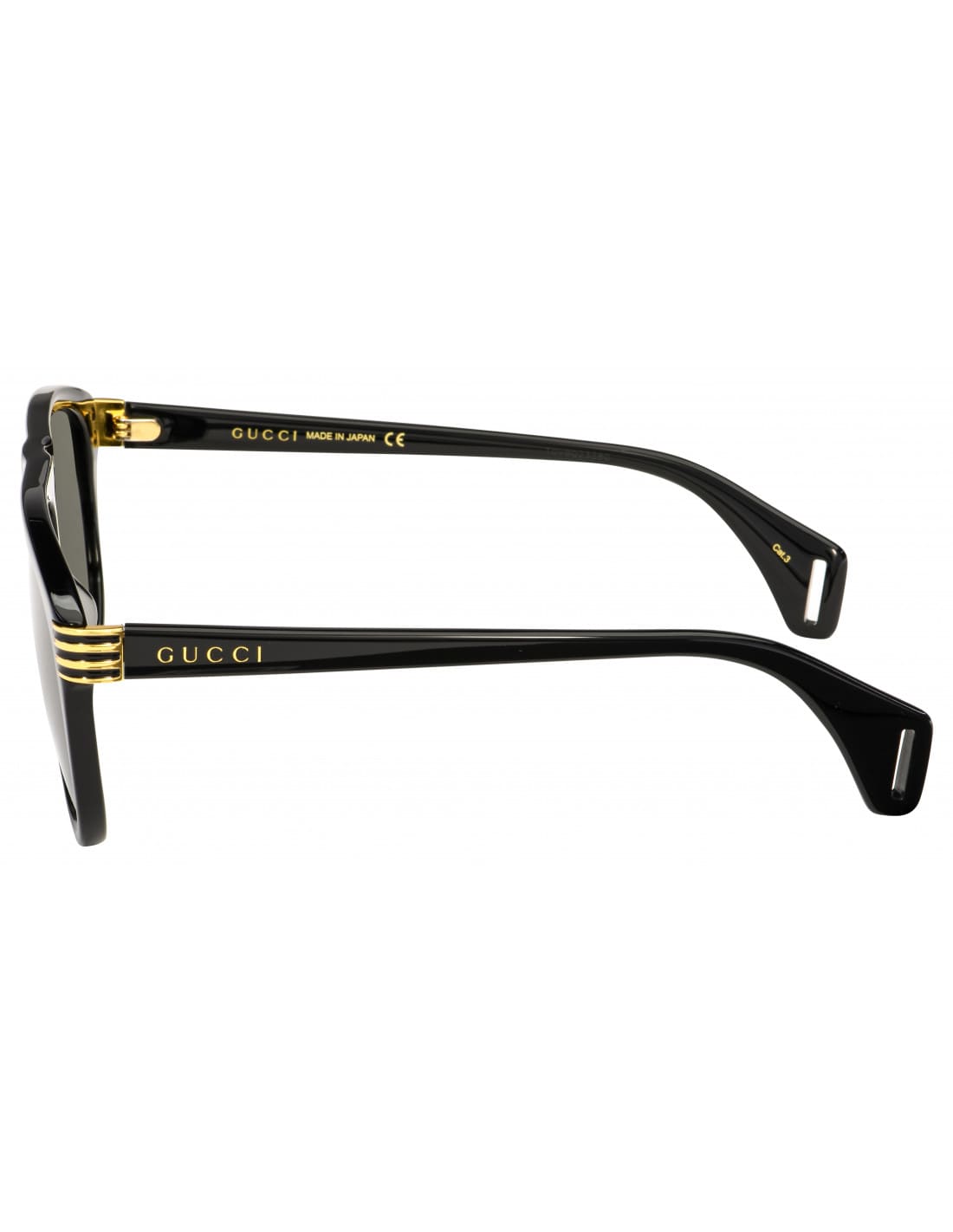 Lentes de sol GG0525S 001 Aviador Acetato Negro Dorado