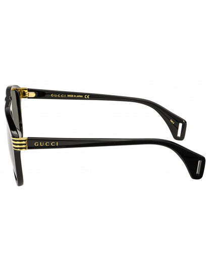 Lentes de sol GG0525S 001 Aviador Acetato Negro Dorado