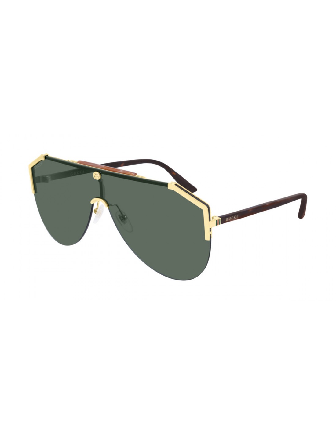Lentes de sol GG0584S 002 Aviator Square Negro Dorado
