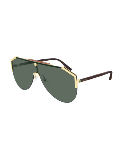Lentes de sol GG0584S 002 Aviator Square Negro Dorado