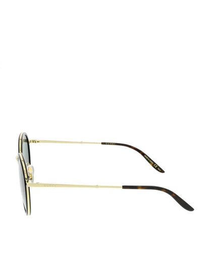Lentes de sol GG0677SK 001 Round Metal Negro Dorado