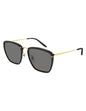 Lentes de sol GG0673S 001 Square Metal Negro Dorado