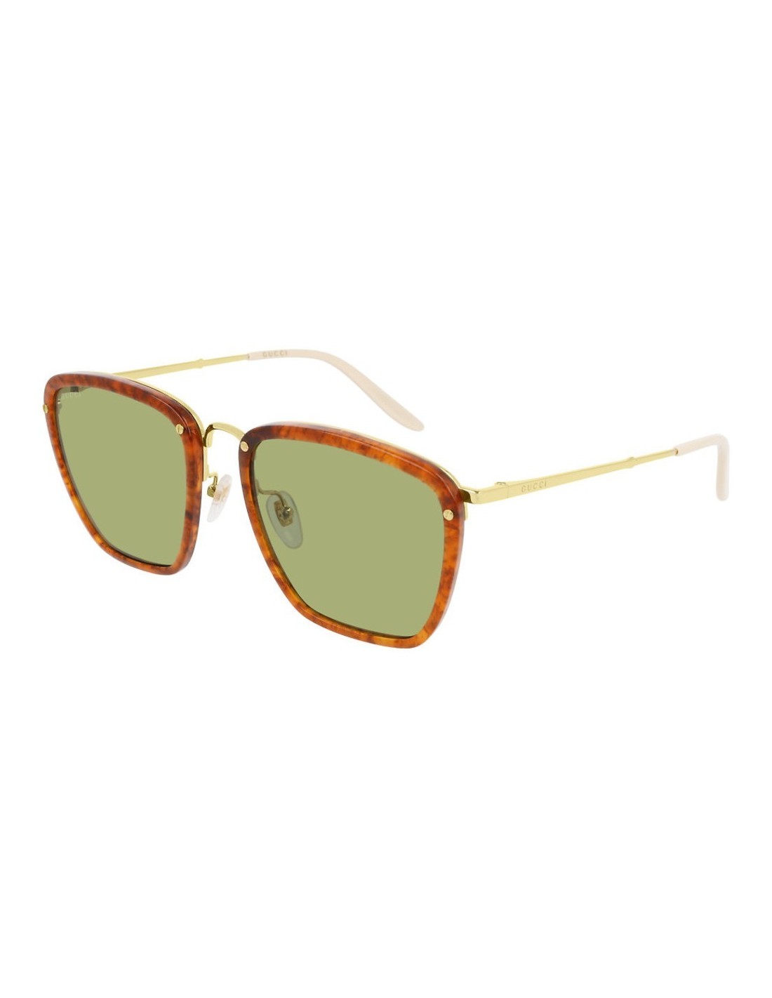 Lentes de sol GG0673S 004 Square Metal Carey Verde