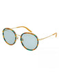 Lentes de sol GG0677SK 004 Round Metal Carey Verde Naranja Gris