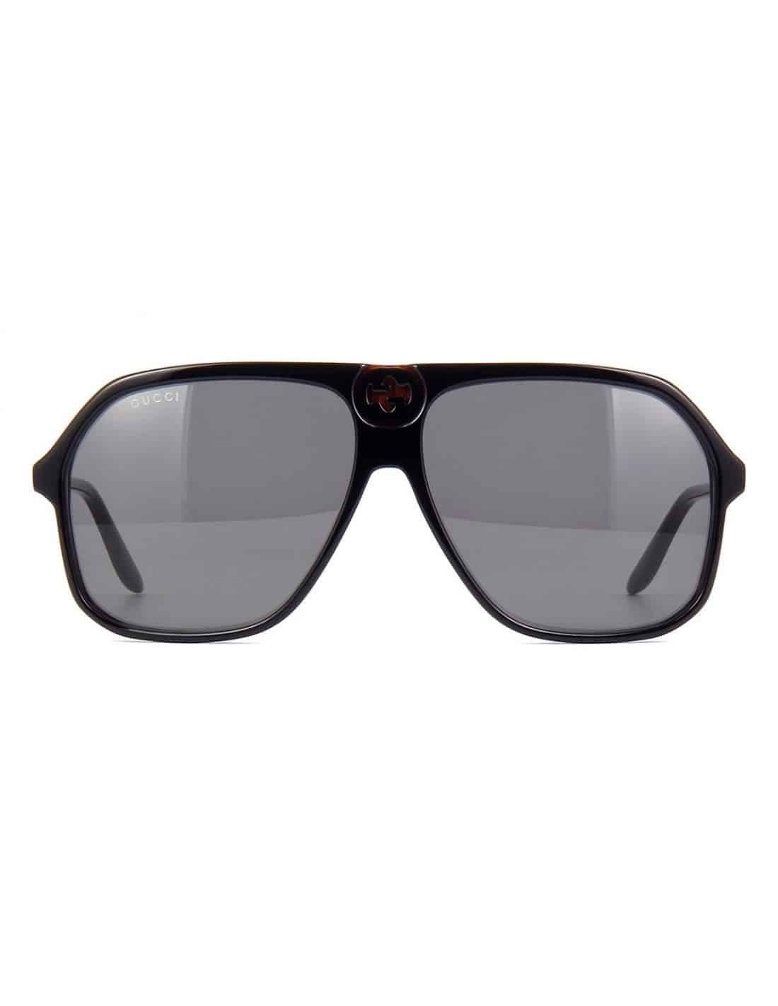 Lentes de sol GG0734S 001 Square Aviator Negro Gris