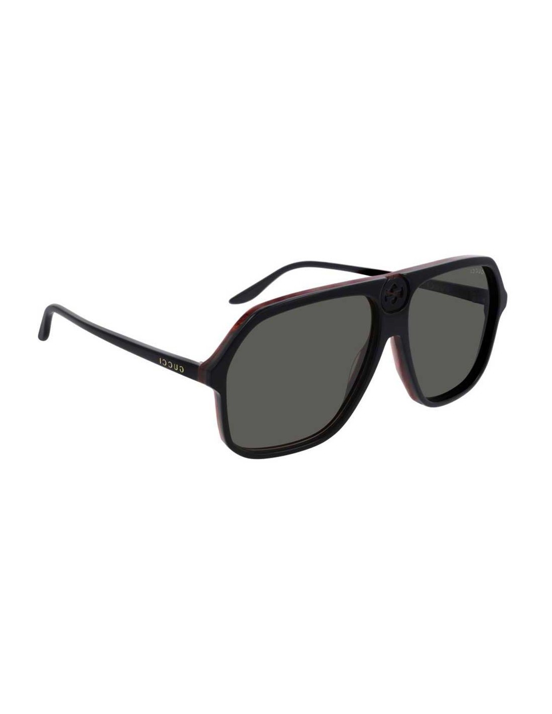 Lentes de sol GG0734S 001 Square Aviator Negro Gris