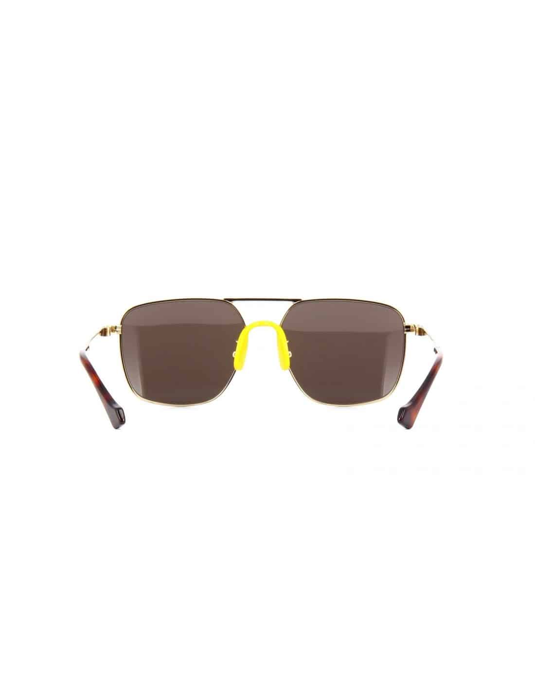 Lentes de sol GG0743S 002 Aviator Square Metal Cafe Dorado