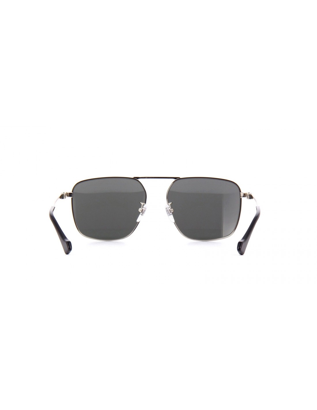 Lentes de sol GG0743S 005 Aviator Square Metal Negro Plateado
