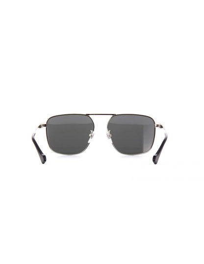 Lentes de sol GG0743S 005 Aviator Square Metal Negro Plateado