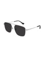 Lentes de sol GG0743S 005 Aviator Square Metal Negro Plateado