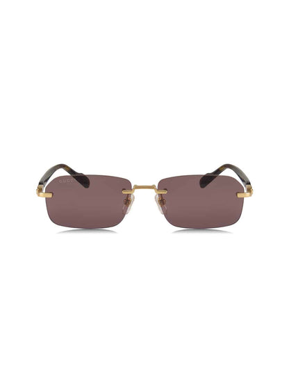 Lentes de sol GG1221S 002 Rectangle Shape Tortoise Gold