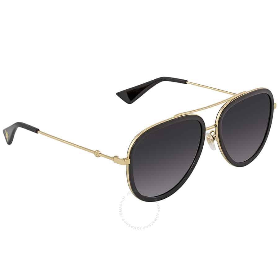 Lentes de sol GG0062S 007 Aviador Negro Gris Degradado