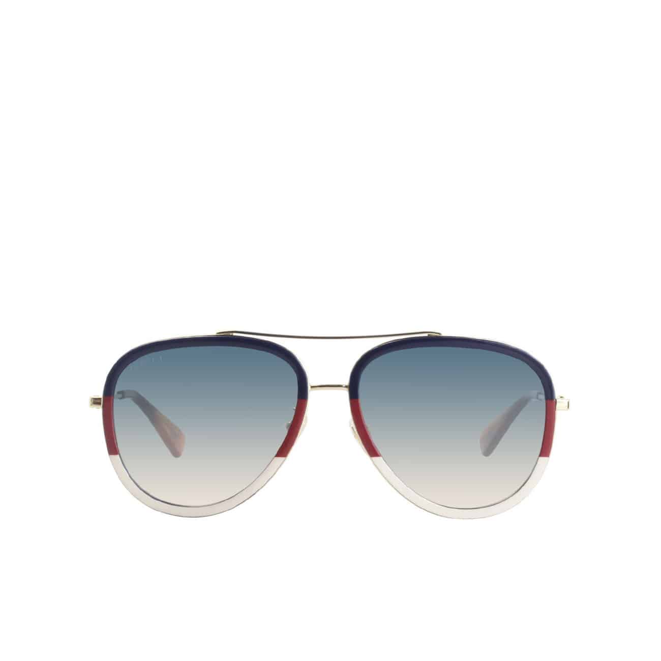 Lentes de sol GG0062S 013 Aviator Azul Degradado Blanco