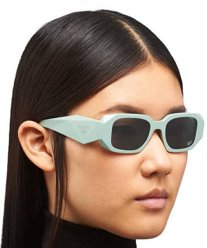 Lentes de sol SPR17W BRU-9K1 Symbole Rectangle Azul Verde