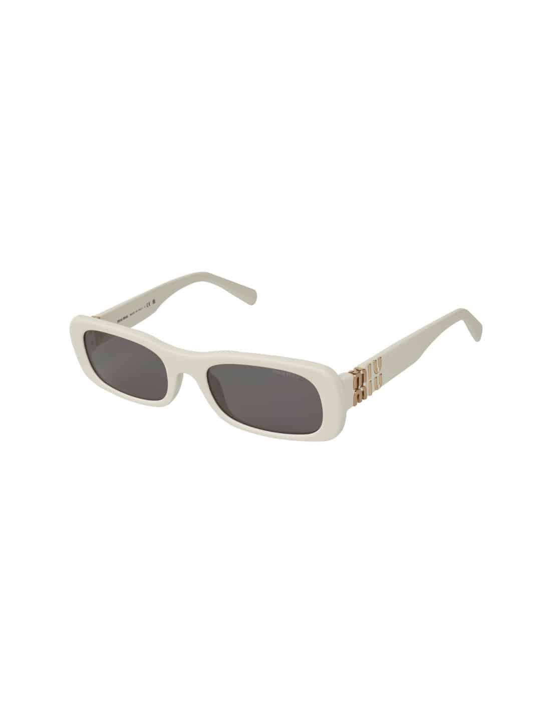 Lentes de sol MU 08Z 142-5S0 Rectangle Shape White Gold