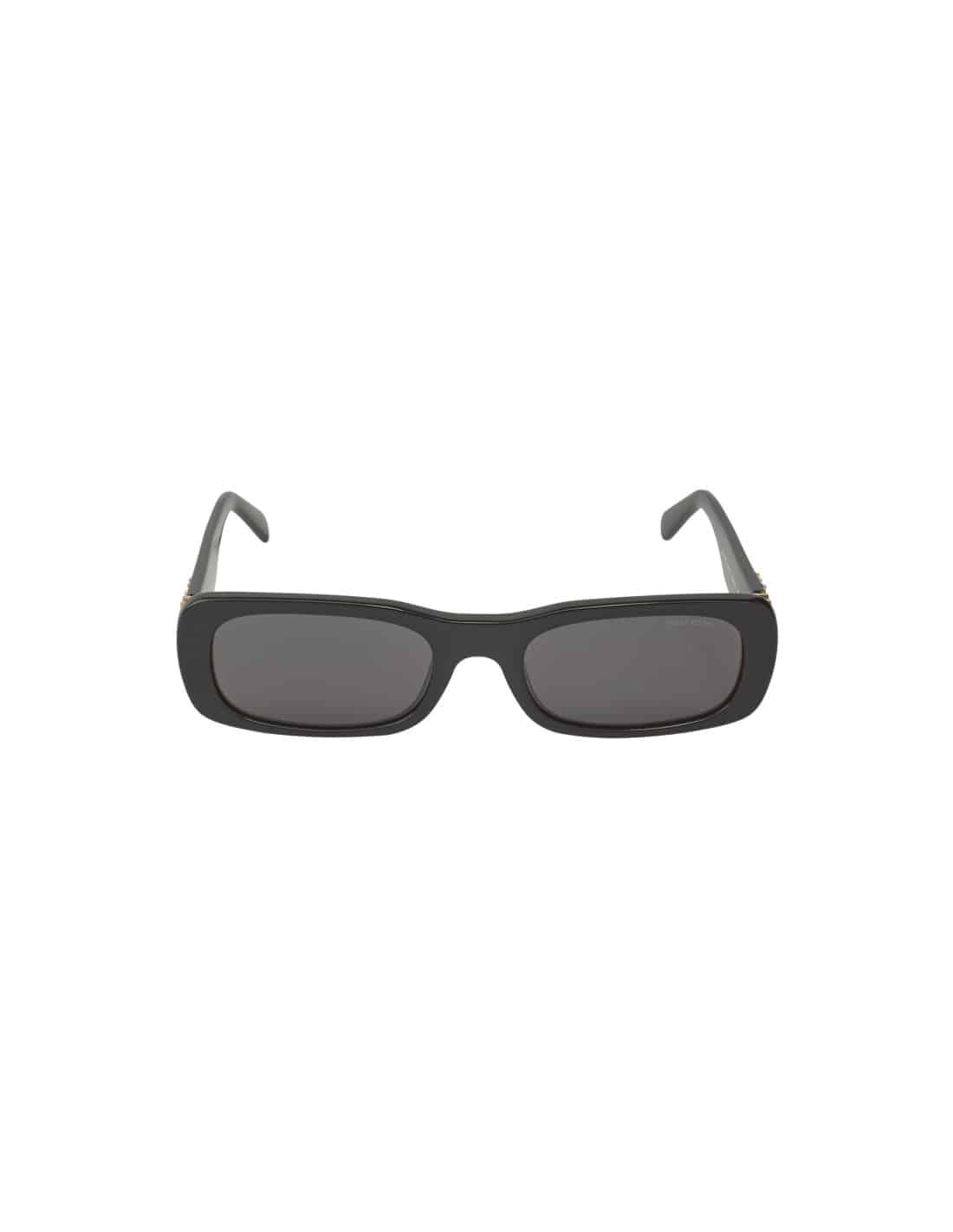 Lentes de sol MU 08Z 1AB-5S0 Rectangle Shape Black Gold - Imagen 2