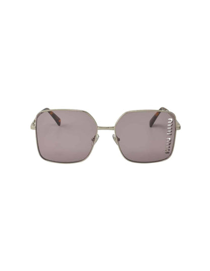 Lentes de sol MU 51YS 1BC-03V Square Shape Silver Violet Mirror imagen 2