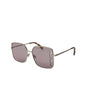 Lentes de sol MU 51YS 1BC-03V Square Shape Silver Violet Mirror