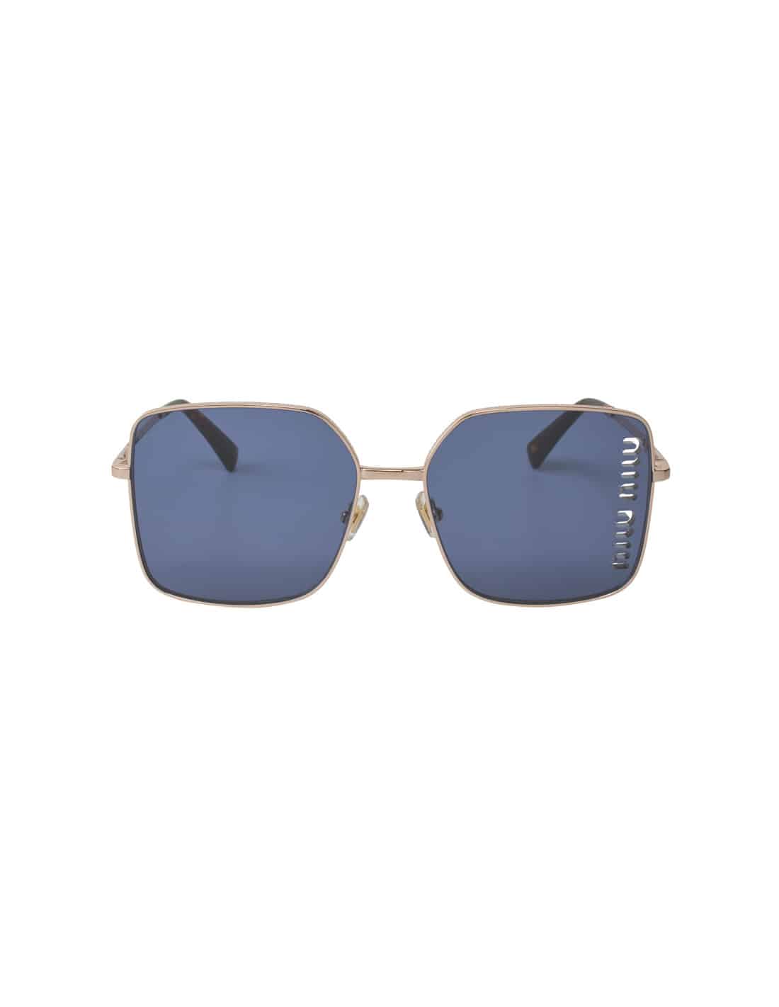 Lentes de sol MU 51YS ZVF-1V1 Square Shape Gold Rose Blue imagen 2