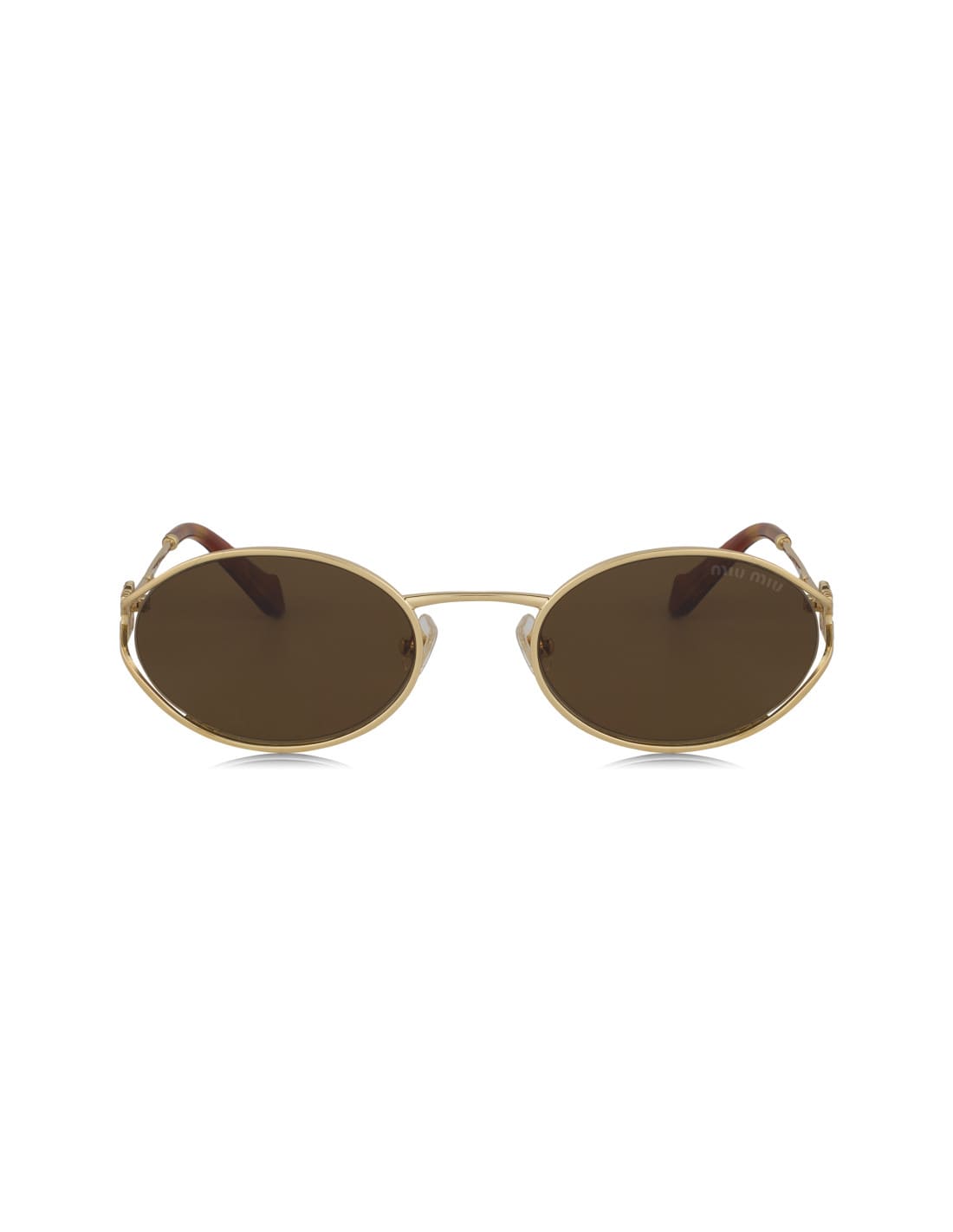 Lentes de sol MU 52YS 7OE-01T Oval Shape Gold Coffe - Imagen 2