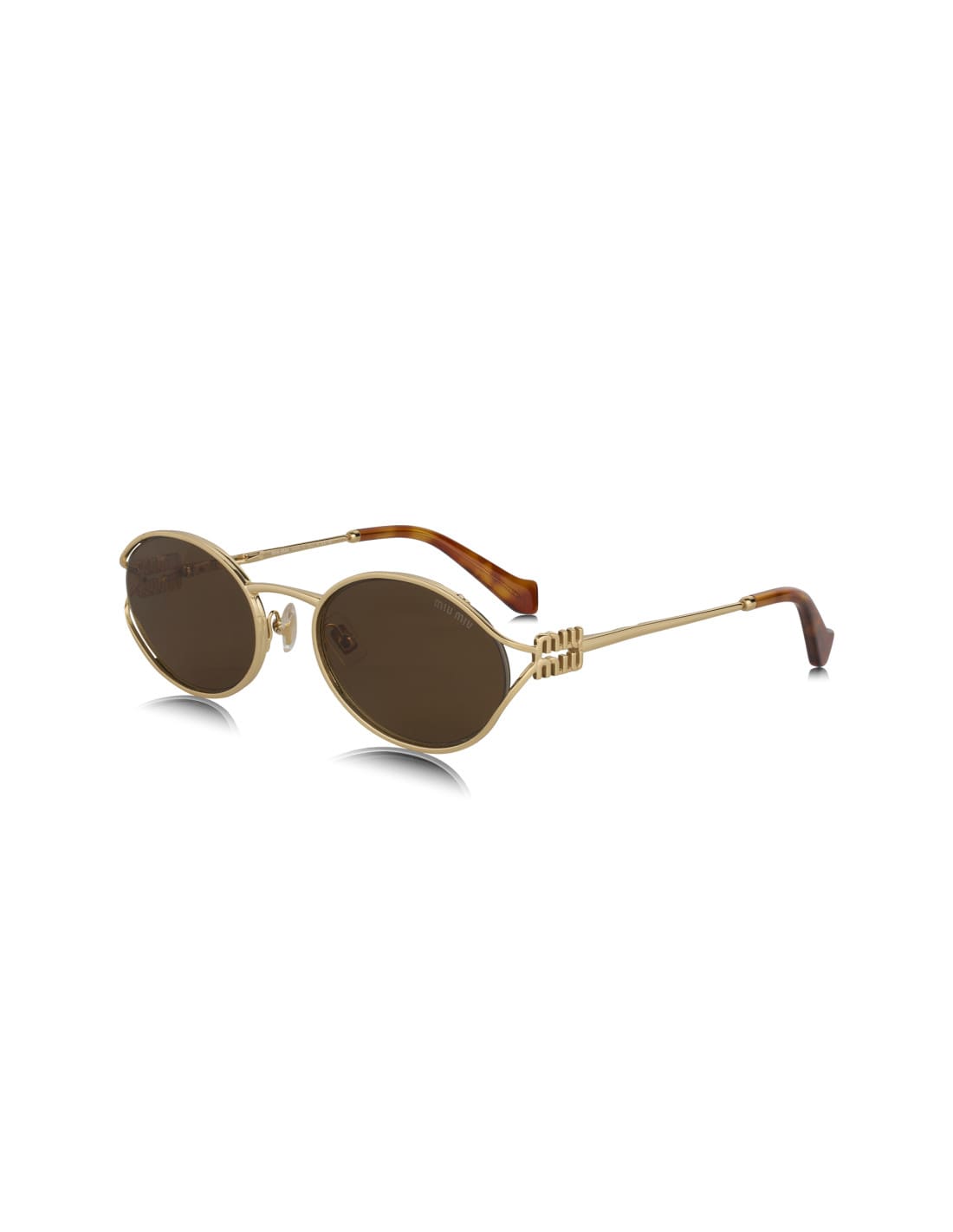 Lentes de sol MU 52YS 7OE-01T Oval Shape Gold Coffe
