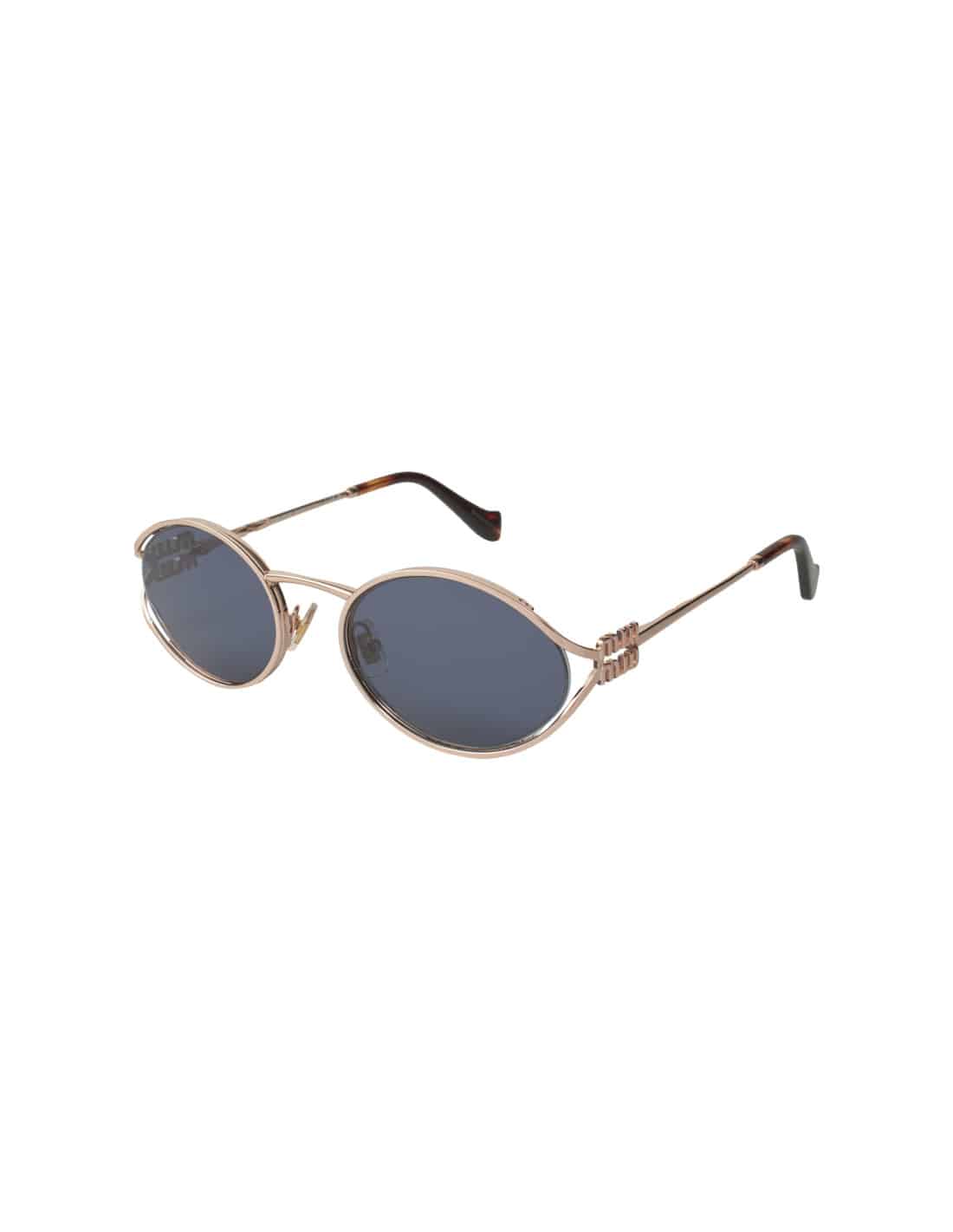 Lentes de sol MU 52YS ZVF-1V1 Oval Shape Pink Gold Blue