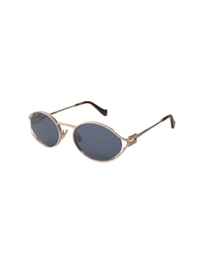 Lentes de sol MU 52YS ZVF-1V1 Oval Shape Pink Gold Blue