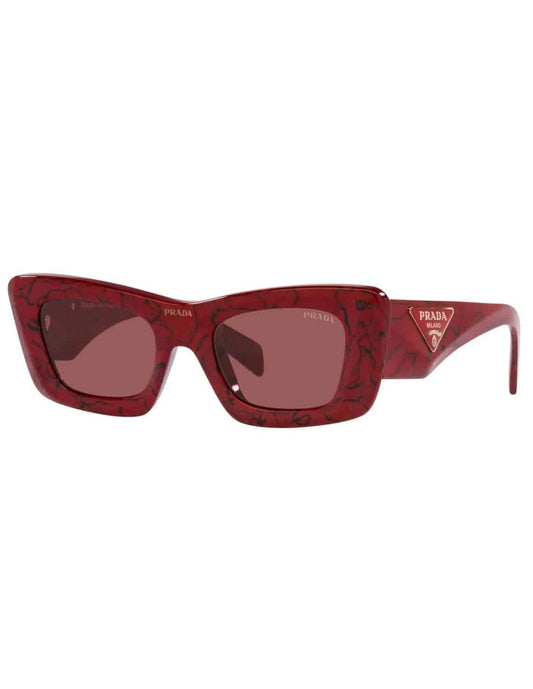 Lentes de sol SPR 13ZS 15D-08S Square Fashion Red Marble