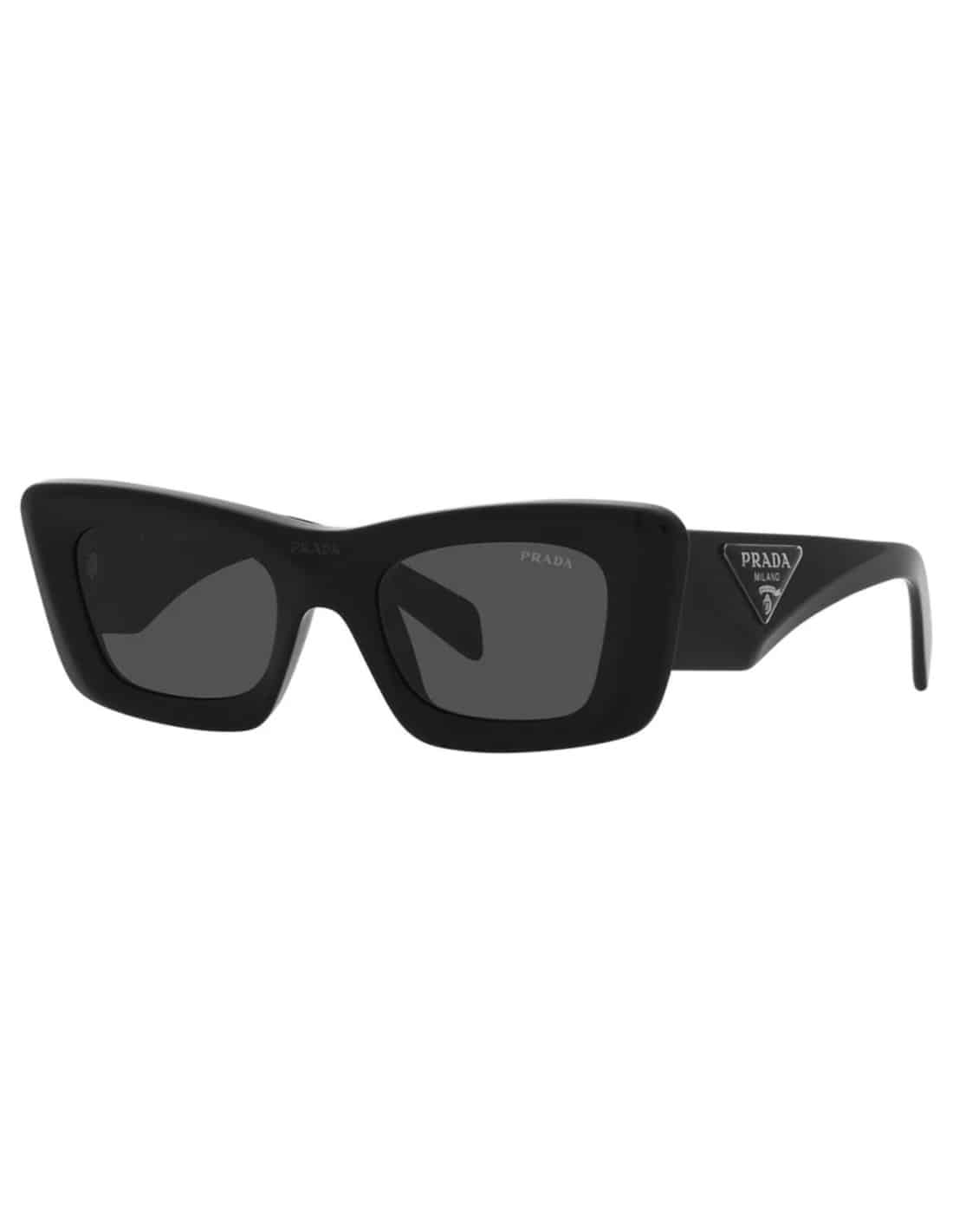 Lentes de sol SPR 13ZS 1AB-5S0 Square Fashion Black Silver