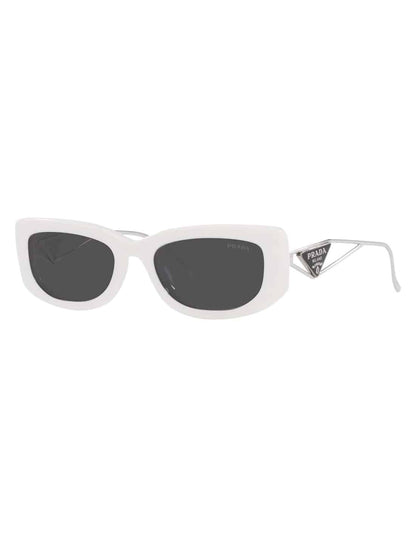 Lentes de sol SPR 14Y 142-5S0 Symbole Rectangle White Silver