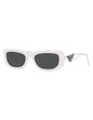 Lentes de sol SPR 14Y 142-5S0 Symbole Rectangle White Silver