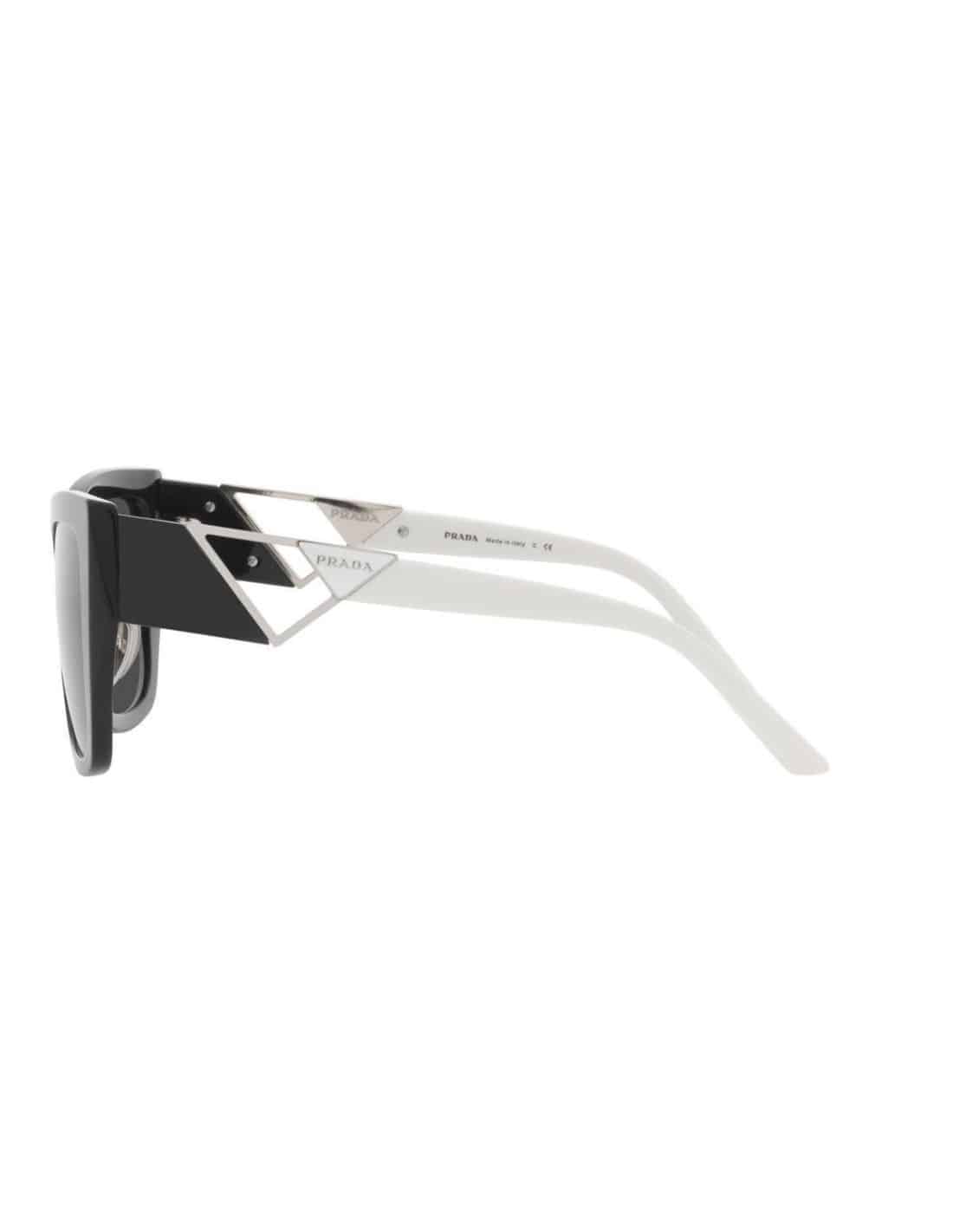 Lentes de sol SPR 21Y 1AB-5S0 Square Shape Negro Blanco
