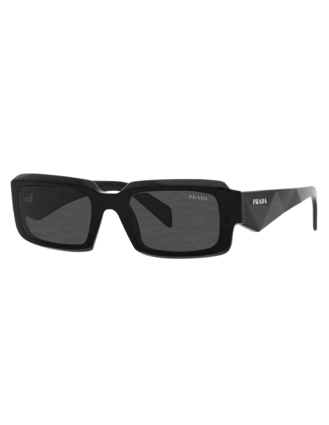 Lentes de sol SPR 27ZS 16K-08Z Square Shape Black Silver