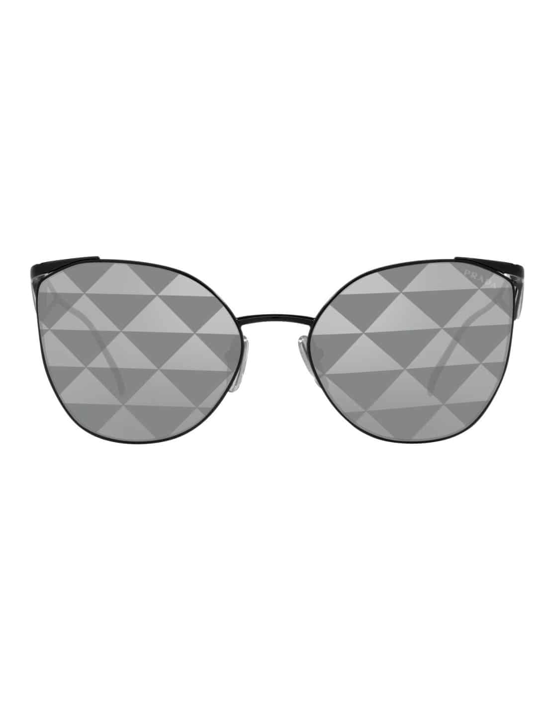 Lentes de sol SPR 50ZS 1AB-03T Irregular Black Silver Tampo Triangles