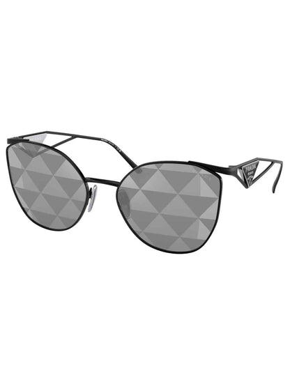 Lentes de sol SPR 50ZS 1AB-03T Irregular Black Silver Tampo Triangles