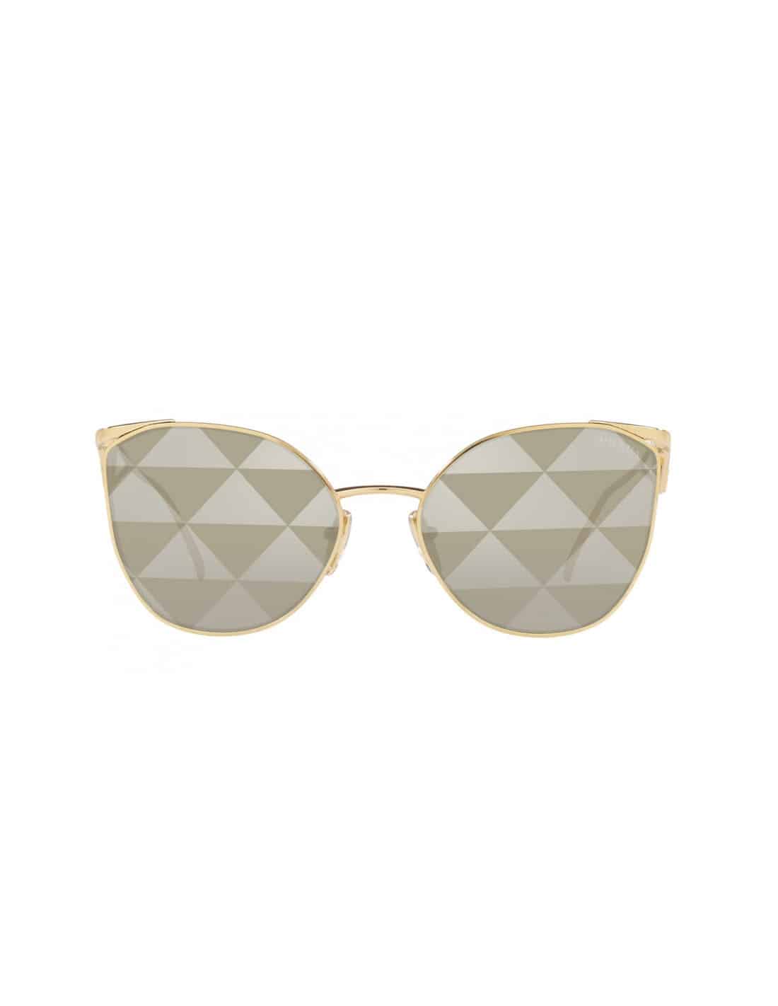 Lentes de sol SPR 50ZS ZVN-04T Irregular Pale Gold Tampo Triangles