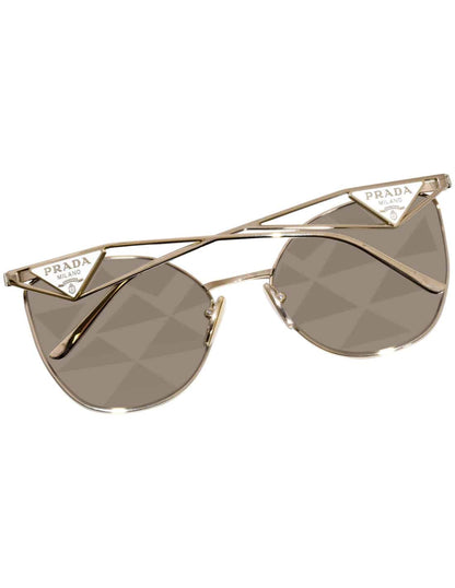 Lentes de sol SPR 50ZS ZVN-04T Irregular Pale Gold Tampo Triangles
