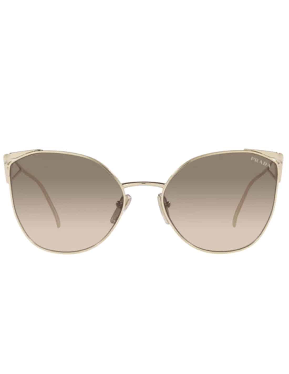 Lentes de sol SPR 50ZS ZVN-3D0 Irregular Pale Gold Brown Gradient