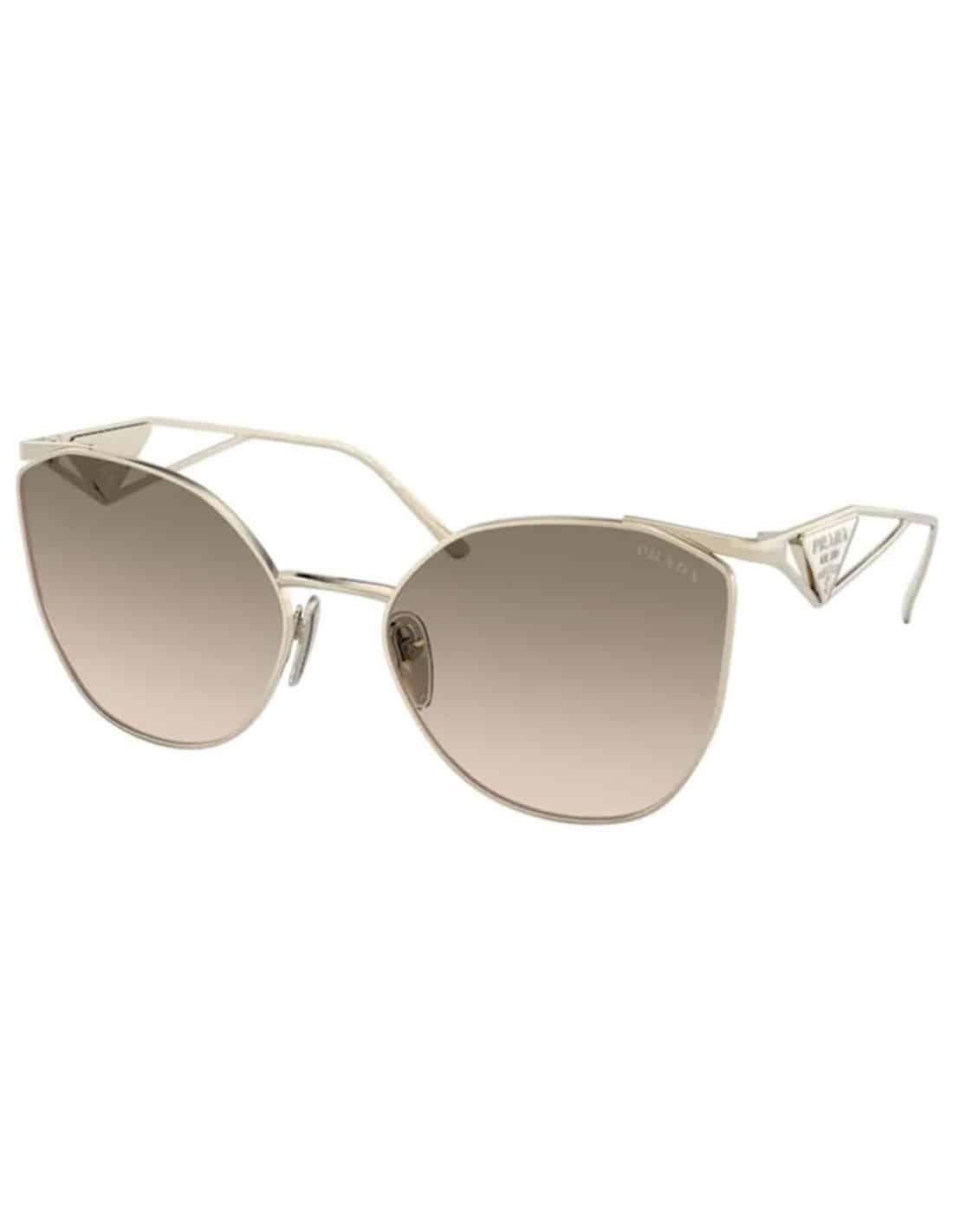 Lentes de sol SPR 50ZS ZVN-3D0 Irregular Pale Gold Brown Gradient
