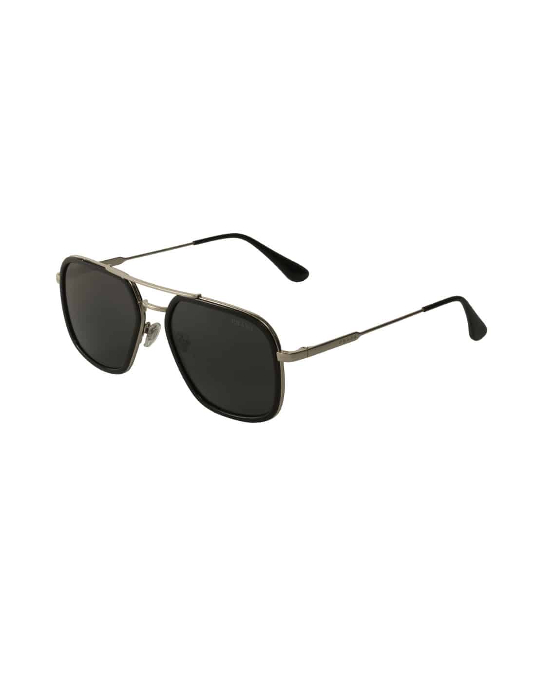 Lentes de sol SPR 57XS M4Y-5S0 Aviator Square Black Silver