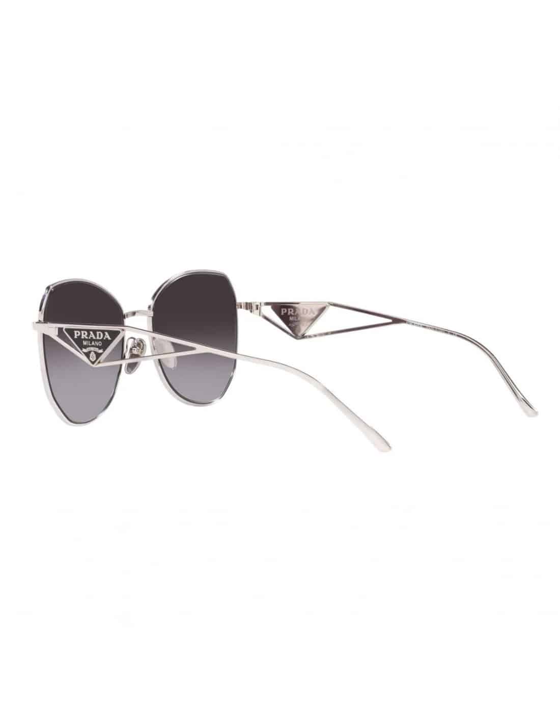 Lentes de sol SPR 57YS 1BC-5D1 Butterfly Shape Silver Grey Shaded