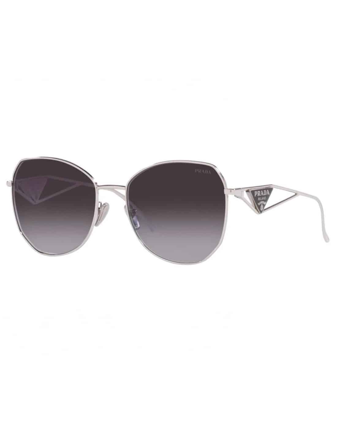 Lentes de sol SPR 57YS 1BC-5D1 Butterfly Shape Silver Grey Shaded