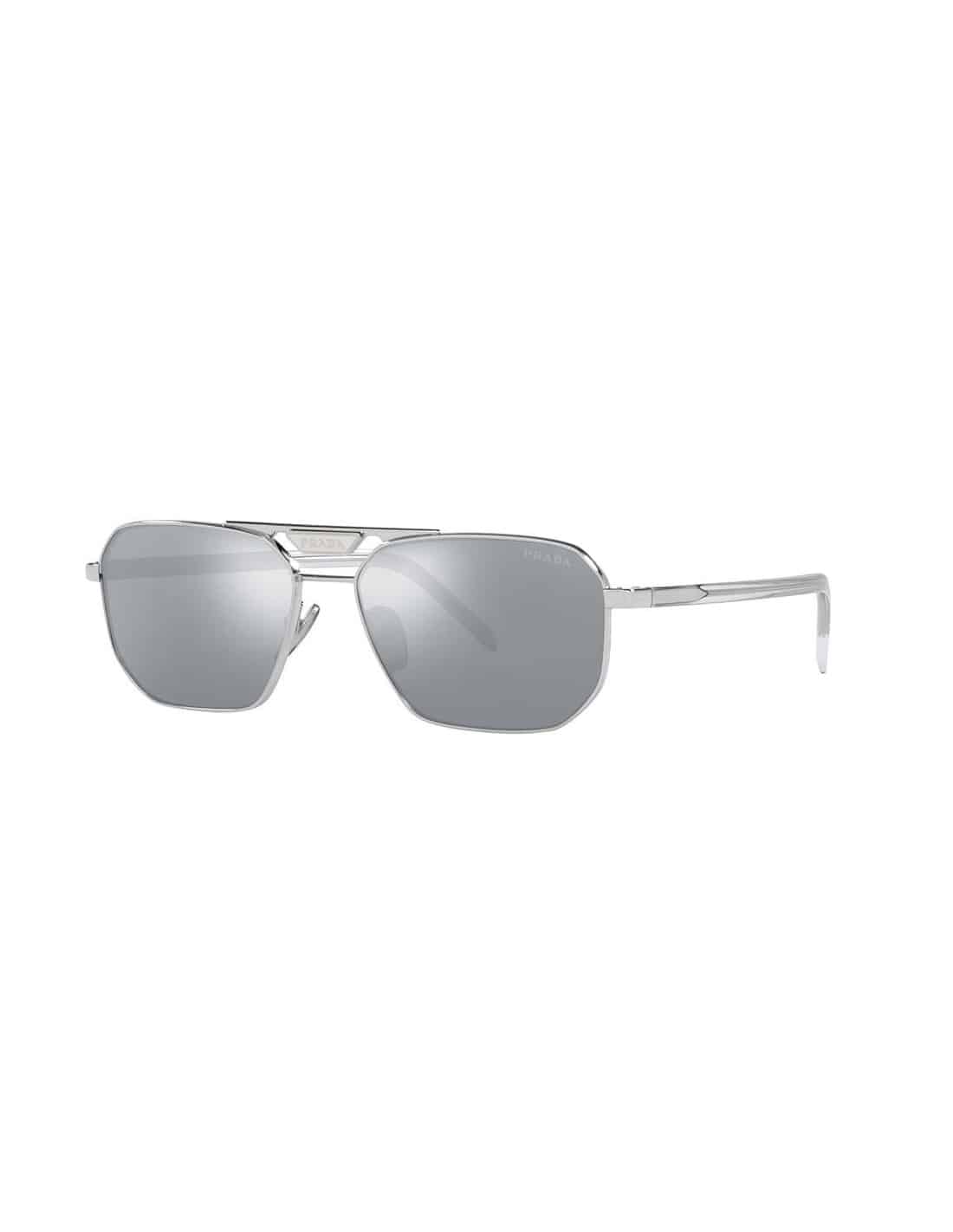 Lentes de sol SPR 58Y 1BC-02R Square Shape Silver Mirror
