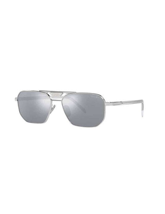 Lentes de sol SPR 58Y 1BC-02R Square Shape Silver Mirror