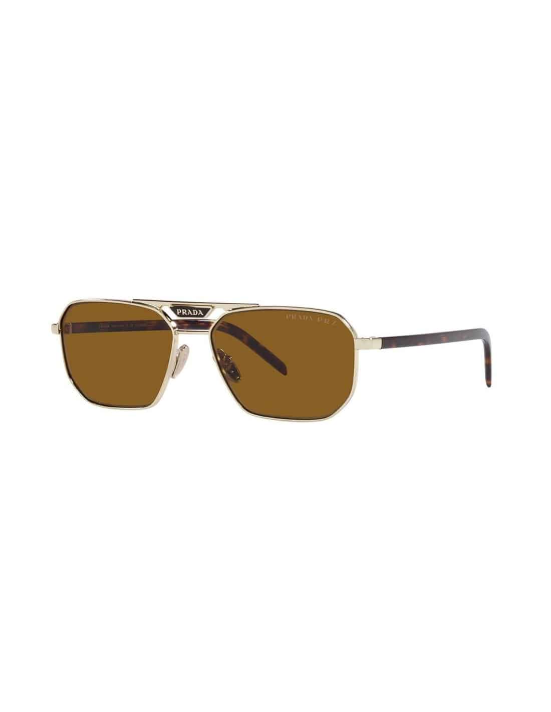 Lentes de sol SPR 58Y ZVN-5Y1 Square Shape Coffee Gold