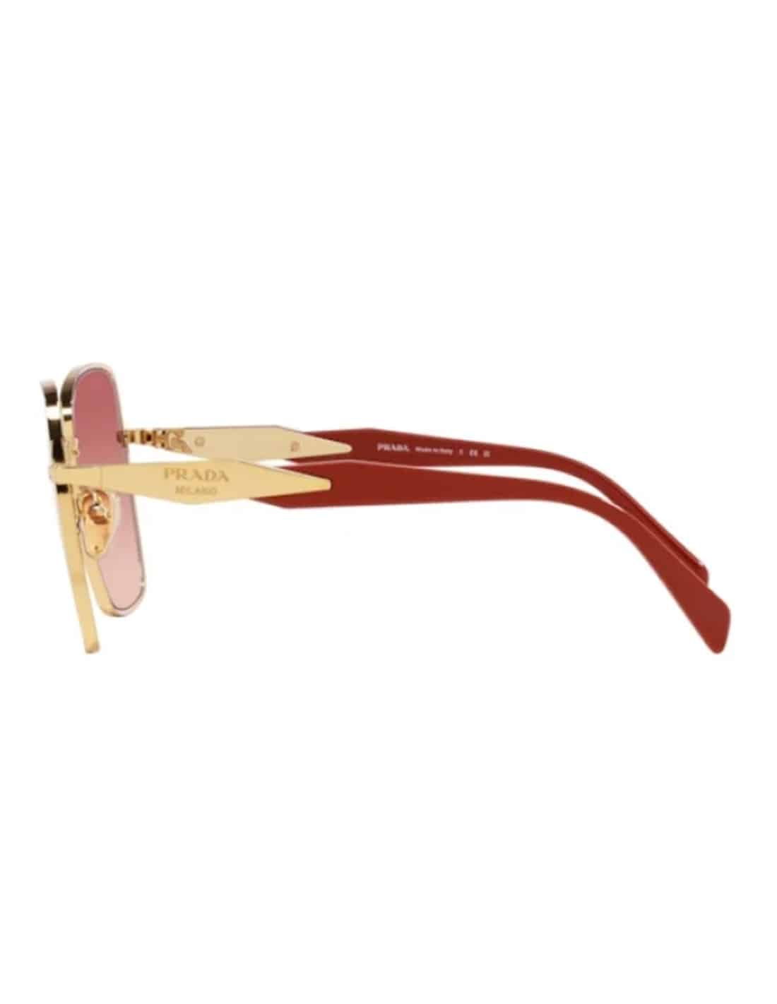 Lentes de sol SPR 64Z 5AK-01Z Square Shape Gold Pink Gradient Red